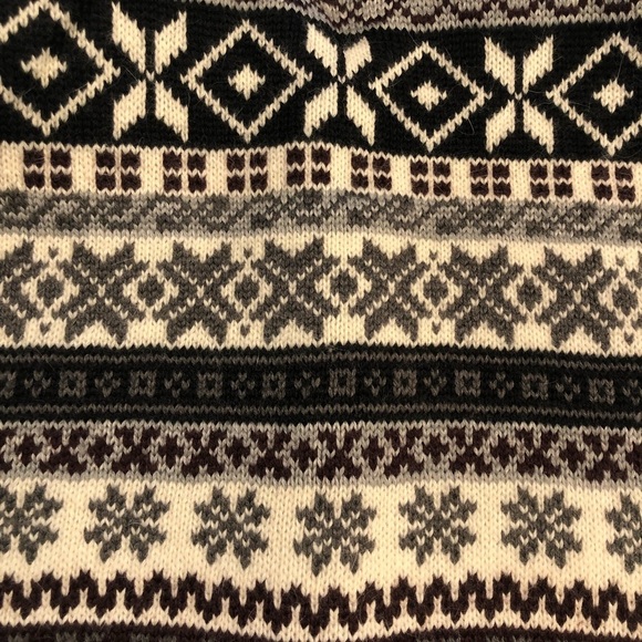 Vintage Snowflake Nordic Style Angora Wool Blend Button Knit Vest Waistcoat M - Picture 4 of 11